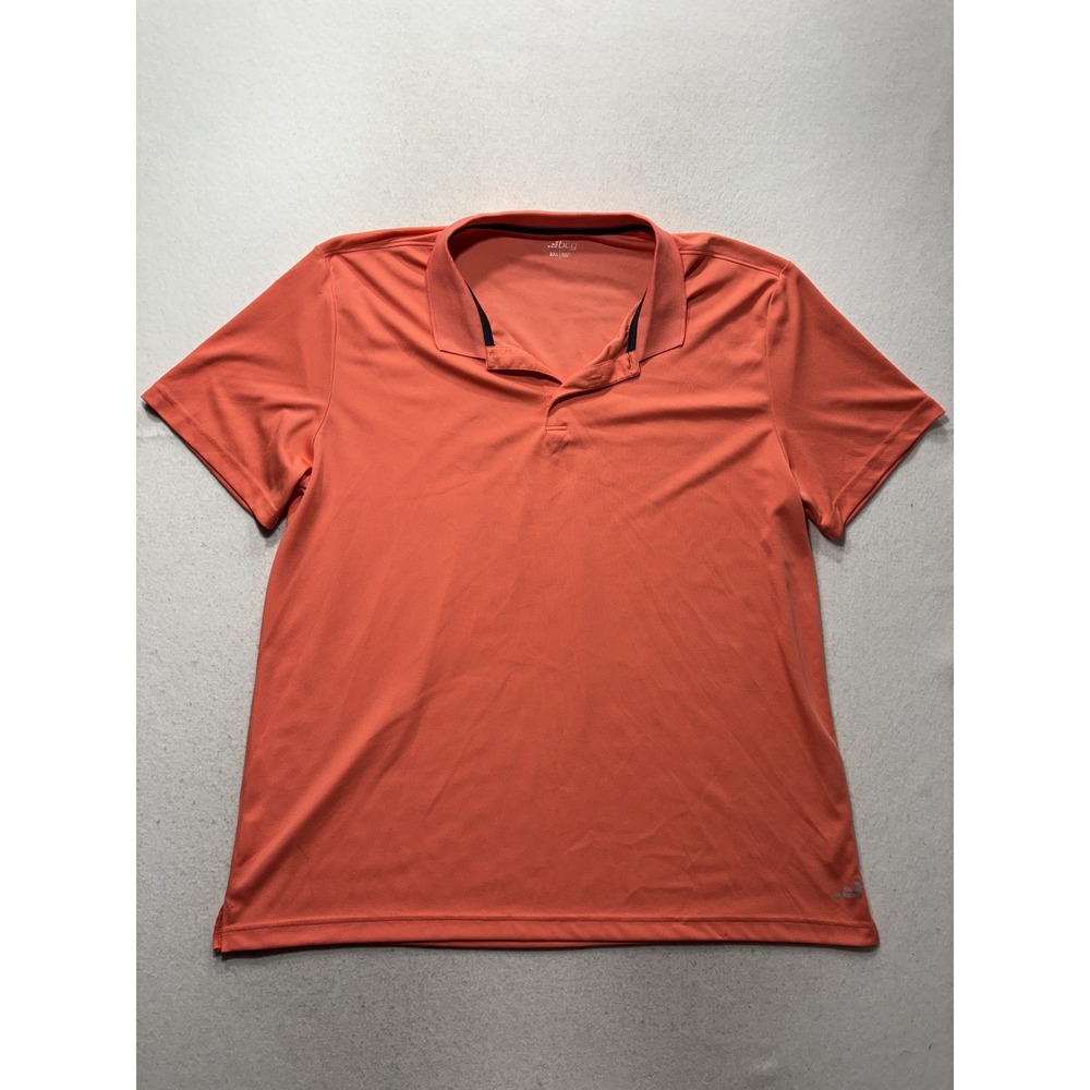 BCG Polo Shirt Mens 3XL Orange Lightweight Knit Short Sleeve Tagless Athletic